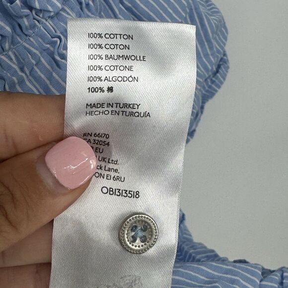 Maeve Anthropologie Sally Tunic Dress Women’s S Blue Striped Coastal Preppy - Picture 7 of 9